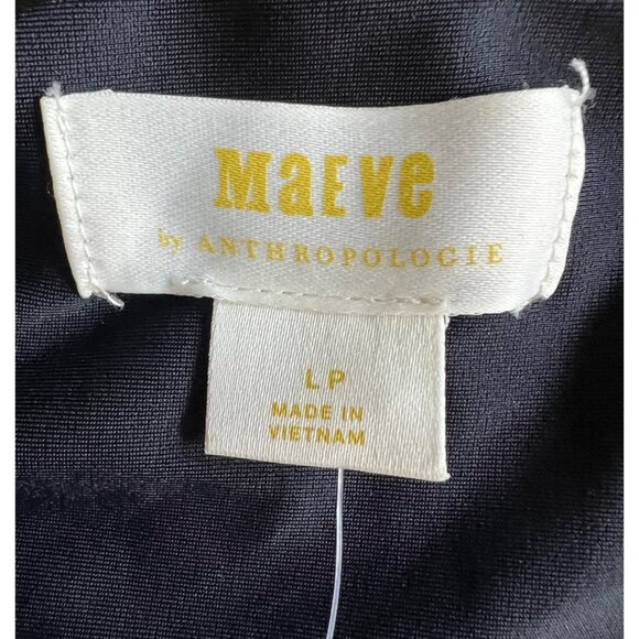 Anthropologie Maeve Gabriela Ruffled Black Floral Maxi Sweetheart Neck Dress L - Picture 2 of 16